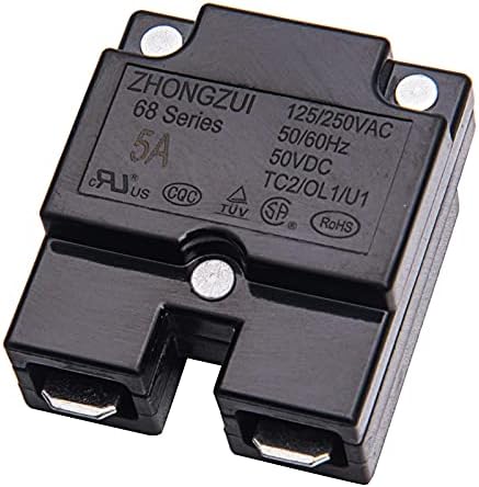 Weelye 2PCS 5A 125/250VAC 50VDC Automatic Reset Resebay Switch Switch Circuler מפסק זרם מגן על עומס יתר