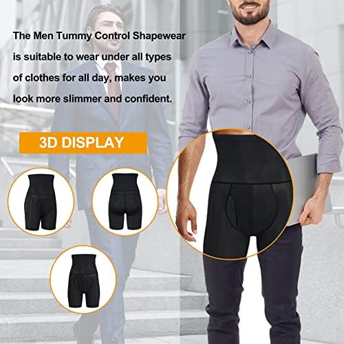 מכנסיים קצרים לבקרת בטן לגברים בגדי צורה מותניים גבוהים הרזיה מעצב גוף מחוך דחיסה תחתונים מרופדים תחתוני בוקסר