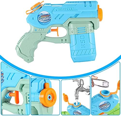 מארז 4 אקדחי מים להשפריץ לילדים, אקדח מים לפעוטות,צעצועי מים חיצוניים 220 סמ ' ס סוקר בלאסטר ל-3