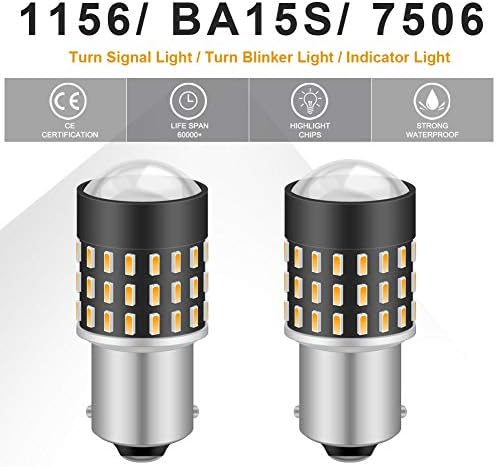 Natgic 1156 BA15S 1095 7506 נורות LED בהירות במיוחד 3014SMD 54-Exe Chipsets עם מקרן עדשות לפנסי