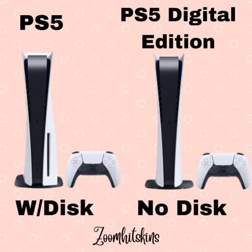 עור PS5 לקונסולת גרסאות דיגיטליות של PS5 ו -2 בקרים על ידי Zoomhitskin