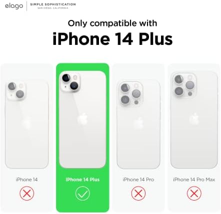 Elago תואם למארז iPhone 14 Plus, מארז סיליקון נוזלי, כיסוי מגן בגוף מלא, אטום הלם, מארז טלפון דק, רירית מיקרופייבר