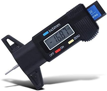 Caliper Vernier Electronic Digital תצוגה דיגיטלית צמיג תבנית עומק סרגל 0-25 ממ דפוס צמיג עומק