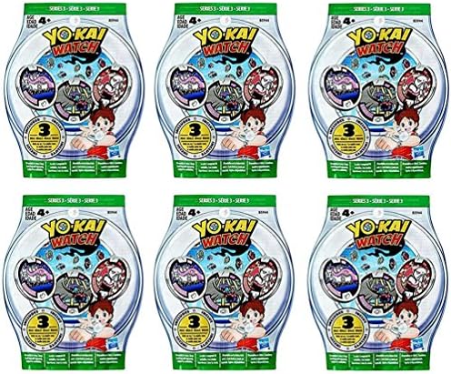 6 תיקים עיוורים: Yo -Kai Watch Series 3 מדליות - 18 מדליות אקראיות