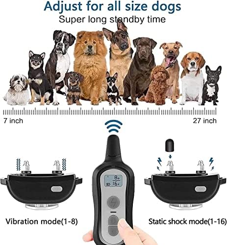 מכשיר בקרה נובח כלבים של Qinersaw - הרתעת נביחות כלבים, כלי אימוני התנהגות כלבים עם מאמן כלבים שלט רחוק
