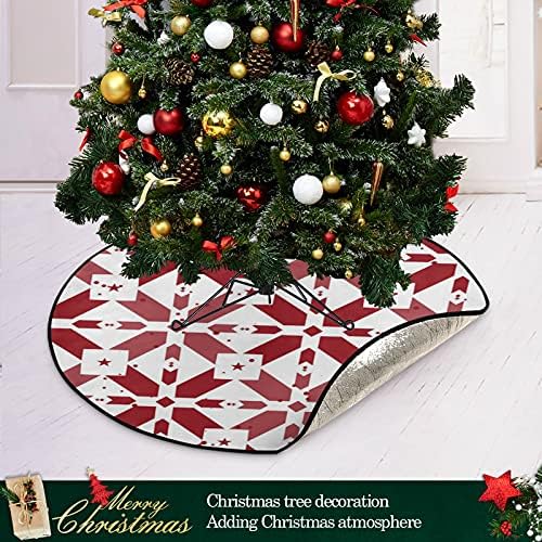 חג המולד של חג שמח פתית שלג אדום עץ חג המולד מחצלת עץ אטום למים שטיח מחצלת מגש מתחת לעץ חג המולד אביזר להגנת רצפה