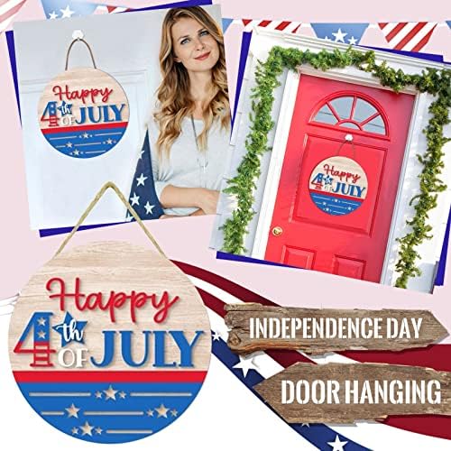 יום העצמאות צלחת דלת עץ יום לאומי פריסת המסיבה הביתית אבזרים דלת תליית ביטקוין ל