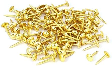 ריהוט ביתי של X-Deree שיפוץ אגודל אגודל מסמר ציפורניים דחיפת טון זהב 6 ממ x 14 ממ 120 יחידות (Muebles