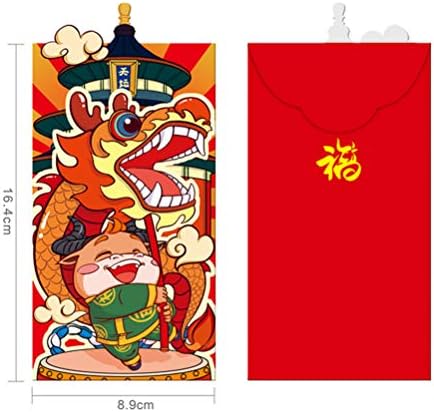 מתנה כרטיסי מעטפות 18 יחידות 2021 שור שנה אדום מעטפות שנה טובה אדום מנות כסף תיק סיני אדום מנות הונג