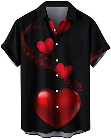 חולצות T לגברים אופנה של יום האהבה חולצה כיס יחיד מודפס