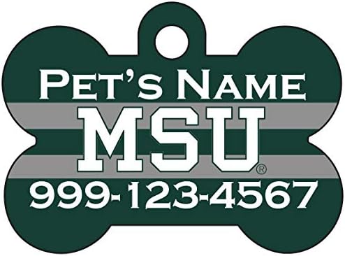 מישיגן מדינת הספרטנים לחיות מחמד מזהה כלב תג / רישיון רשמי / אישית עבור חיית המחמד שלך