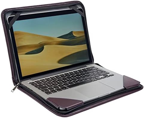 מארז מסנג'ר מחשב נייד עור סגול Broonel - תואם למחברת Aerobook Chuwi Ultrabook 13.3 אינץ '