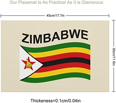 דגל של מחצלות שולחן PVC של זימבבואה