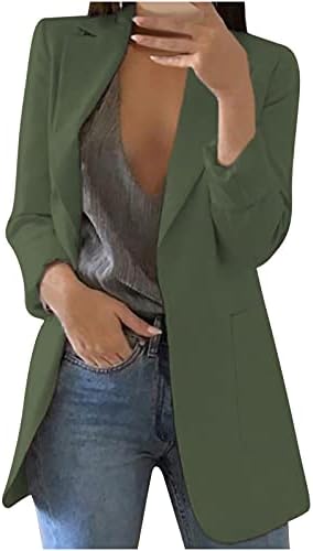 ז'קט גודל פלוס, תחרה מזדמנת מוצקה מעיל שרוול ארוך רופף, סגנון אופנה XL-5XL לנשים