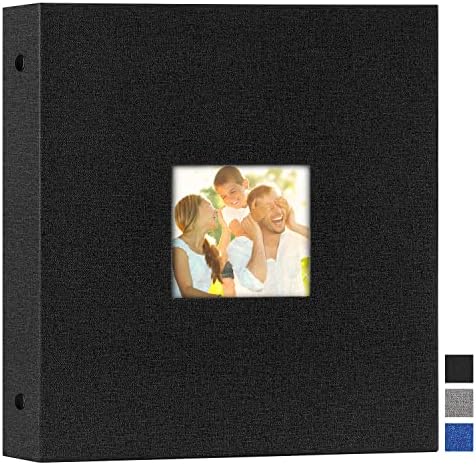 אלבום תמונות LANPN 8x8, פשתן חומצה קשה חומצה חומצה שקופית החלקה באלבומי תמונות שרוולים מחזיקים 50 עומס עליון