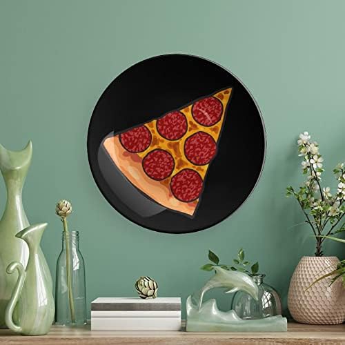 Pepperoni Pizza Hanging Ceramic Plate Weartive עם Display Dist