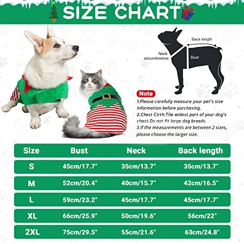 חליפת בגדי כלבים לחג המולד קתפטי - תחפושת כלב חג המולד עם צבע יפה לילה בהיר