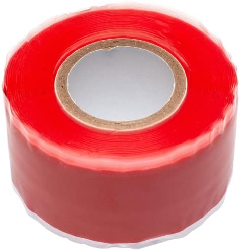 GTSE אדום מיזוג עצמי קלטת סיליקון, 1 סנטימטר x 10 רגל, קלטת גומי דבק עצמית עמידה בפני מים, לתיקון צינורות, תיקון
