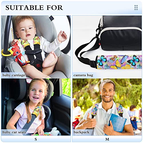 פרפרים טרופיים כיסויי רצועת מושב לרכב לילדים תינוקות 2 יח 'רצועות מושב רכב רפידות כרית כרית כרית כרית
