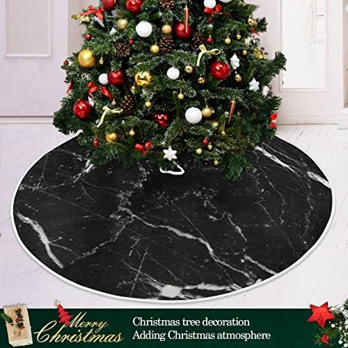 Baxiej מופשט שיש שחור שחור שחור גדול חצאיות עץ חג המולד מחצלת חורף חג המולד לחג עץ עץ עץ חצאית 47.2 אינץ 'לחיצוניות