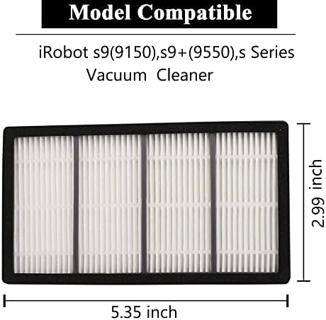 מסנני החלפת FLYBINGO תואמים לסדרת IROBOT ROOMBA S S9 9150 S9+ Plus 9550 ואקום רובוט, 12 חבילות.