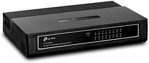 TP-LINK 2KA4926 TL-SF1016D 16-PORT 10/100MBPS מתג שולחן עבודה, קיבולת 3.2GBPS
