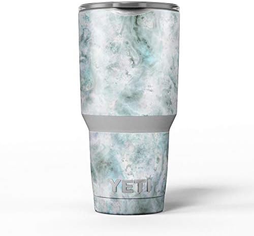 עיצוב משטח שיש של Skinz V2 Teal - ערכת עטיפת ויניל מדבקות עור תואם לכוסות הכוס של Coolbler Cooler יותר