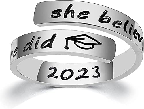 כיתה של 2023 סיום טבעת סיום מתנות רעיון שלה ג ' וניור מכללת תיכון מתנת סיום נירוסטה טבעת לכיתה של