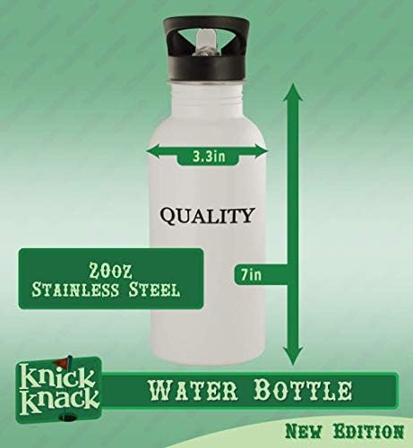 מתנות Knick Knack birdpepper - 20oz נירוסטה hashtag בקבוק מים חיצוני, כסף