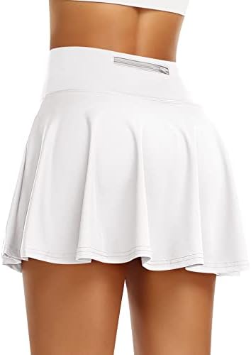 חצאית טניס קפלים לנשים עם מכנסיים קצרים גולף ספורטס עם כיסים עם חצאיות אימון מותניים גבוהות