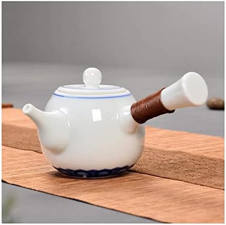 קומקום תה משרד קומקום תה סירי תה כחול -לבן חרסינה קומקום תה יצרנית תה קרמיקה סט צד גיהוץ ידית יחידה קומקום