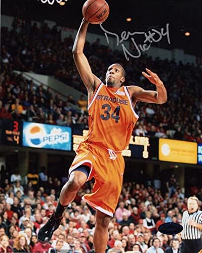 Demetris Nichols הרבה 2 תמונות חתומות על 8X10 תמונות+כדורסל COA Syracuse - תמונות NBA עם חתימה
