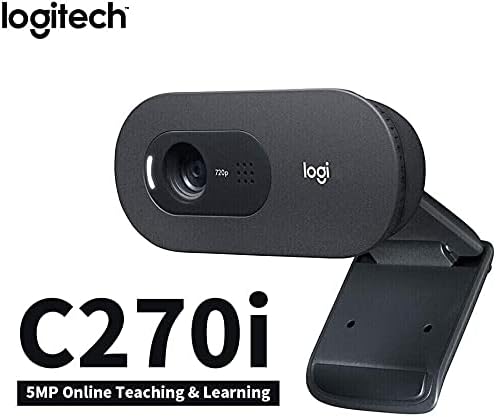 לוג ' יטק ג270אני פטווי 960-001084 מצלמת רשת שולחנית או מחשב נייד, מסך רחב 720 פני לשיחות וידאו