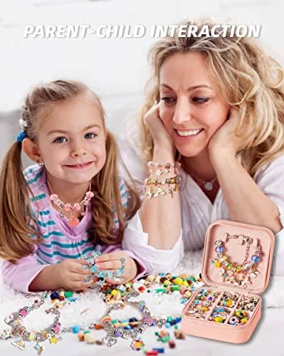 ערכת הכנת צמיד קסם לילדות, ערכת הכנת תכשיטים עשה זאת בעצמך ערכת הכנת צמיד לנערות בנות חרוז ערכת אפייה