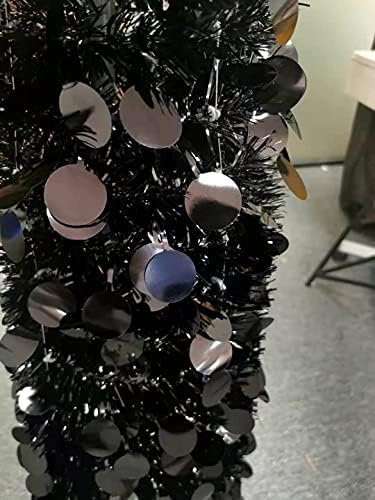 עץ חג מולד שחור שחור 5ft, עץ עיפרון מלאכותי של עץ עיפרון מלאכותי לקופץ קופץ לחג המולד של ליל כל הקדושים