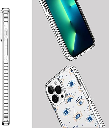 SHXZIC תואם לאייפון 13 פרו מקסימום מארז ברור, מחשב קשה + פגוש TPU רך גביש Crystal Crystal כיסוי אנטי-צינון נערות