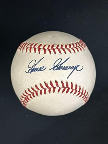 אווז גוסג 'לבן סוקס ינקי חתום רשמי AL B. בייסבול בראון עם הולוגרמה - כדורי בייסבול חתימה