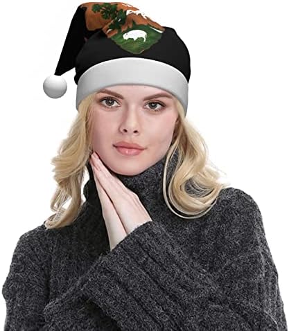 ארהב לאומי פרק חג המולד כובע גברים של נשים כובע יוניסקס סנטה כובע עבור פסטיבל מסיבת כובעים
