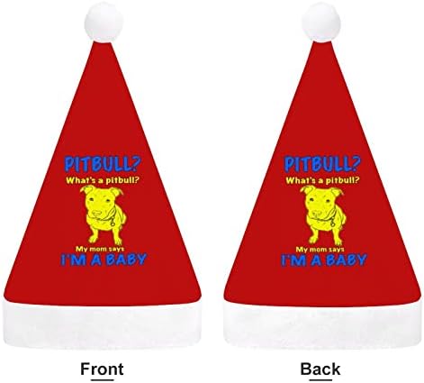 פיטבול אבא חג המולד כובע סנטה כובעי חג המולד עץ קישוטי חג דקור מתנות למבוגרים נשים משפחת גברים