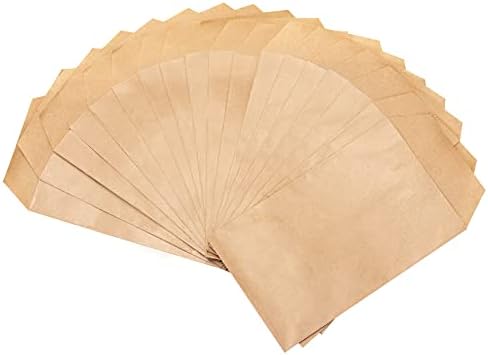 שקיות נייר קראפט שטוחות פלורסקויה חום 100 מארז 5 על 7 אינץ