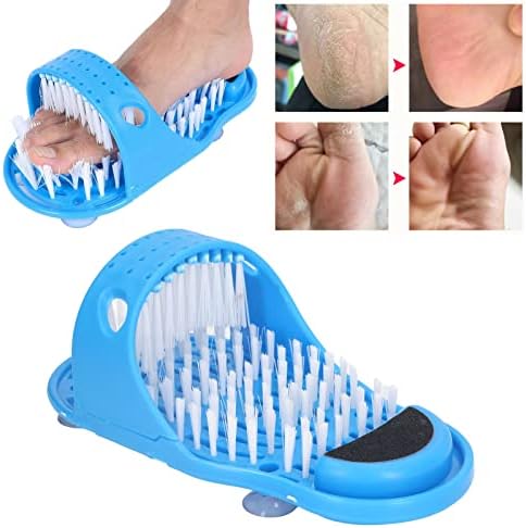 מקרצן כף הרגל של Heepdd, הסר עור מת משפר את זרימת הדם להקל על לחץ עיסוי רגליים מנקה יותר כחול PVC מקלחת בית