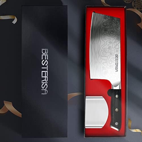 Besterisa בגודל 7 אינץ 'בשר - סכין קצבים וחבילת סכין עצם 6 אינץ