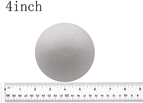 4 אינץ '16 סנטימטרים כדור קצף מלא מלאכה קלקר לבן קלקר חלק עגול, לאומנויות ומלאכה אספקה, פרויקט בית ספר, חתונות,