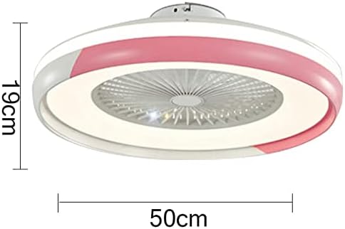 USMJQVZ NORDIC צבע מודרני תואם תואם LED מאוורר תקרת לימוד תקרה מאוורר תקרה עם מרחוק לחדר השינה סלון מיטת LED