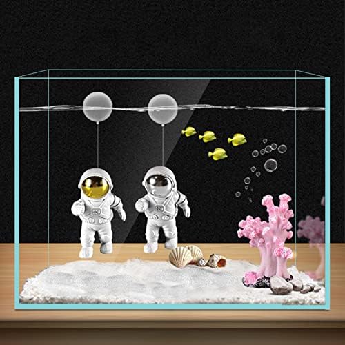 אקווריום Leasote קישוטי אסטרונאוט צפים - קישוטי מיכל דגים נטולי זיהום קישוטי אקווריום מים מלוחים קישוטי אקווריום