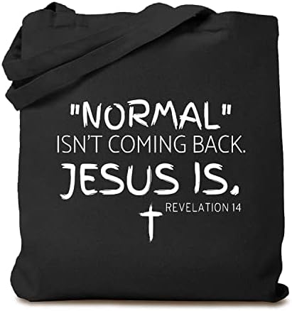 ישו הוא כותנה בד תיק לנשים מצחיק הנוצרי לשימוש חוזר קניות כתף תיק
