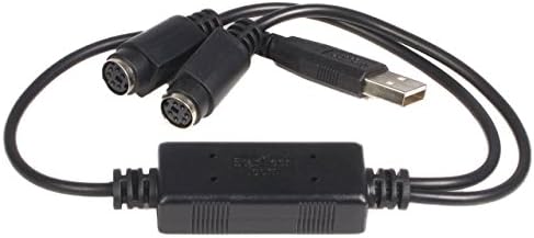 Startech.com USB ל- PS / 2 מתאם למקלדת ועכבר - מתאם מקלדת / עכבר - USB - USBPS2PC, שחור