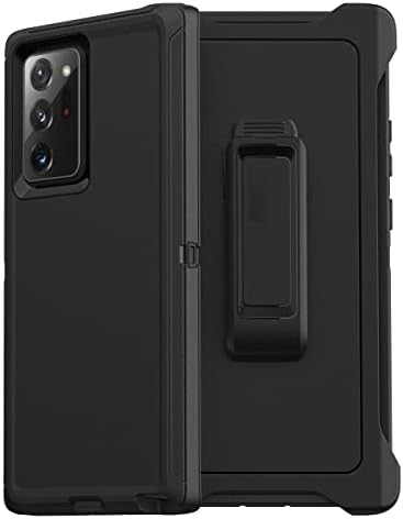 מקרה Defender התואם ל- Samsung Galaxy Note20 Ultra Case 5G - שחור