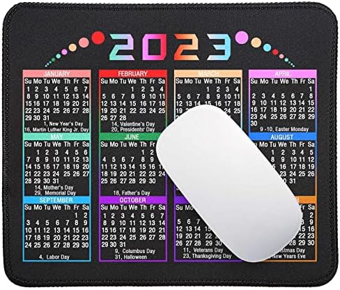 לוח השנה 2023 עכבר עם קצוות תפרים, מחשב גומי ללא החלקה עכביים עכבר