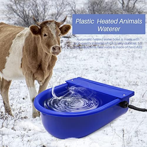 Paulozyn מחמם בעלי חיים אוטומטיים ווטרר כלב קערת מים מתקן חוץ חורפי חורף קערת תרמית לבקר סוס פרה מחמד